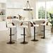 Wade Logan® Belisa Swivel Adjustable Height Stool Leather/Metal/Faux leather in White | 16.7 W x 16.5 D in | Wayfair