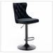 House of Hampton® Jhane Swivel Adjustable Height Bar Stool Velvet/Metal in Black | 18.1 W x 18 D in | Wayfair EE107994494F489A81884DFB793C2B09