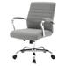 Wrought Studio™ Janse Mid-Back Office Chair Upholstered, Wood in Gray | 31.5 H x 26.5 W x 26 D in | Wayfair 5FFF140B570E4CC39420B7E2BBEB3006