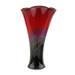 Murano Art Collection Handmade Glass Table Vase Glass in Black/Indigo/Red | 14.5 H x 9.5 W x 9.5 D in | Wayfair 33-120