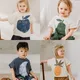 T-shirt de dehors Décontracté à Manches Courtes pour Bébé Garçon et Fille Costume en Coton Doux