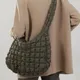 Sac à bandoulière matelassé en nylon pour femme sac nuage rembourré grand fourre-tout plissé sac