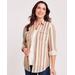 Blair Women's Gauze Camp Shirt - Multi - L - Misses