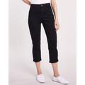 Blair Women's DenimEase™ Back Elastic Girlfriend Cropped Jeans - Black - 22W - Womens