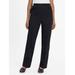 Blair Women's Double Knit Stitched Crease Pants - Black - XL - Petite Short