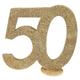 50. Geburtstag gold glitzer Tischdekoration 11x 10 cm Zahl 50
