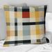 Designart "Black And Cream Plaid Sophistication" Plaid Printed Throw Pillow