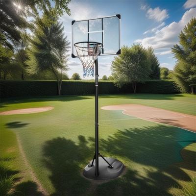 Portable Basketball Hoop System with 32 Inch Backboard and Wheels