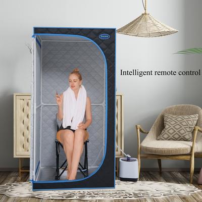 31.5"×62.2" Black Full Size Portable Infrared Sauna Tent–Personal Home Spa with FCC Certification