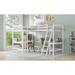 Wood Twin Size L-Shaped Loft Bed with Ladder and 2 Built-in L-Shaped Desks, Twin Size Bed Frame for Children's Room Guest Room