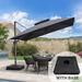 PURPLE LEAF 11ft Square Cantilever Umbrellas with Tilt-and-Crank with Base