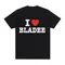 Ich liebe Bladee Drain Gang Print T-Shirts Sommer Männer Frauen Kleidung Mode T-Shirt lässig