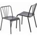 Outdoor Rust Resistant Metal Chair Backrest Side Dining Chair