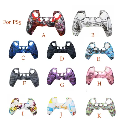 Silikon Fall Abdeckung Für PS5 Controller Gamepad Schutzhülle Für PS5 Griff Joystick Schutz Spiel Image