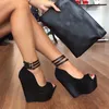 LAIGZEM Frauen Heels Plattform Keil Pumpen Abend Party Höhe Erhöhen Sandalen Damen Schuhe Frau Schuhe Big Größe 45 48 50 52