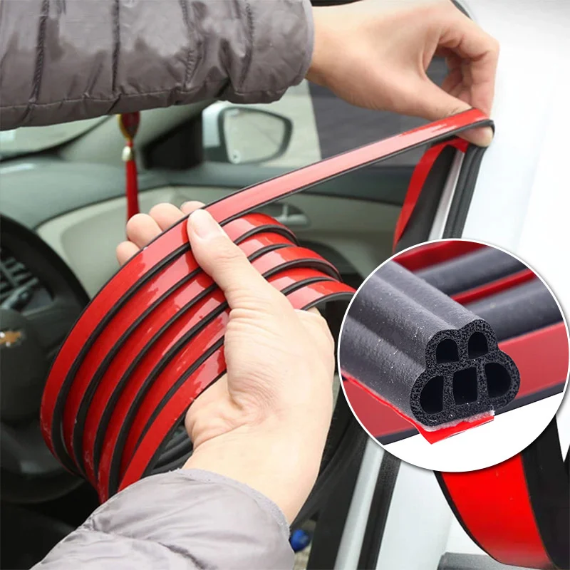 2-lagige Gummidichtung für Autotüren, Kofferraumhaube, Dichtungsstreifen, Dichtungsstreifen, EPDM-Geräuschisolierung, Staubschutz, Schalldämmung, Gummidichtung Image