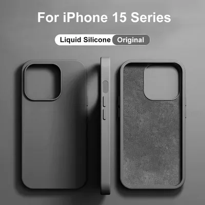 Original Handy hülle für for iPhone 15 11 12 13 14 Pro Max Luxus flüssige Silikon hüllen für for Apple 15 11 14 plus stoß feste Softcover