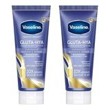 Vaseline Gluta - Hya OverNight Radiance Repair Serum Burst Body Lotion Size - 300ml Each ( Pack Of 2 )