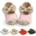 Infant Baby Girls Soft Sole Bowknot Princess Wedding Dress Mary Flats Prewalker Newborn Baby Sneaker Shoes