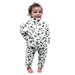 Baby Outfits For Girls Baby Boy Pullover Sweatshirt Leopard Quarter Zipper Tops Pants Set Fall Winter Clothes Girls Clothing White 3 Years-4 Years