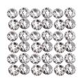 100pcs 8mm Flower Crystal Sterling Silver Plated Brass Round Metal