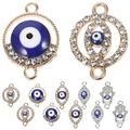20 Pcs Devil s Eye Pendant Diamond Necklace Decor Jewelry Connectors Charms for Bracelets Pendants DIY Choker