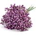 POWKOL Babys Breath Artificial Flowers 6 Pcs Fake White Baby Breath Flowers Artificial Bulk Real Touch Faux Babies Breath Flowers for Wedding Floral Bouquets Party Decor (Purple)