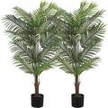 5 Feet Artificial Palm tree Artificial Palm Tree Fake Areca Tree Indoor Simulated Green Plants Artificial Tropical Trees Fake Betel Palm Trees Office Green Plants Living Room Artificial Trees 2pc