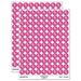 Starfish and Shell Beach Tropical Doodle Round Sticker Set - Hot Pink - Gloss Finish - 0.50 Size