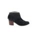 TOMS Ankle Boots: Black Shoes - Women's Size 7 1/2 - Round Toe