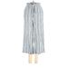 Cloth & Stone Casual Pants - High Rise Wide Leg Cropped: Blue Bottoms - Women's Size X-Small