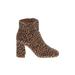 GB Gianni Bini Ankle Boots: Tan Leopard Print Shoes - Women's Size 6 1/2