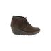 FLY London Wedges: Brown Solid Shoes - Women's Size 39 - Round Toe