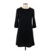 ASOS Casual Dress - Shift High Neck 3/4 sleeves: Black Print Dresses - New - Women's Size 10 Tall