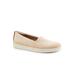 Wide Width Women's Accent Slip-Ons by Trotters® in Natural (Size 6 1/2 W)