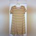 Lularoe Dresses | Lularoe Tan And Cream Carly Size X-Small | Color: Cream/Tan | Size: Xs