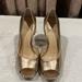 Jessica Simpson Shoes | Jessica Simpson “Josette” Metallic Gold 4 1/2” Heels, Size 8 1/2 M. | Color: Gold | Size: 8.5