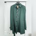 Burberry Jackets & Coats | Burberry Brit Mens Trench Coat Green Cotton Belted Jacket Medium | Color: Green | Size: M