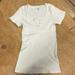 Brandy Melville Tops | Brandy Melville Short Sleeve Button Accent Top | Color: Cream | Size: Universal Brandy Sizing