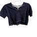 Victoria's Secret Tops | 3/$12 Victoria Secret Navy V Neck Crop Top | Color: Blue | Size: Xs