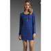 Free People Dresses | Free People Wild Thing Mini Dress Size Xs Riviera Blue Zig Zag Crochet *Read | Color: Blue | Size: Xs