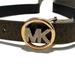 Michael Kors Accessories | Michael Kors Mk Logo Reversible Brown Black Gold Diamond Buckle Belt Nwt | Color: Black/Brown | Size: Small