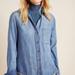 Anthropologie Tops | Anthropologie Best Selling Cloth And Stone Frayed Hem Chambray Button Down Top | Color: Blue | Size: M