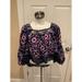 Free People Tops | Free People Blue & Pink Floral Embroidered Crop Top, Size Medium Nwt! $168 | Color: Blue/Pink | Size: M