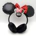 Disney Accessories | Disney Minnie Mickey Mouse Classic Red Bow Sequin Ears / Ear Muffs New W/ Tag | Color: Red | Size: Os