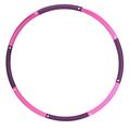 Adjustable and removable fitness slimming flexible home plastic forhula hoop ring (Color : Pink Purple)