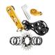 harayaa Bike Single Speed Conversion Kit Single Speed Cassette Bicycle Freewheels Parts Aluminum Alloy Repair Bike Chain Tensioners, 20T Golden