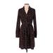 Thakoon Collective Casual Dress - Wrap: Black Floral Motif Dresses - Women's Size 4