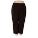 Susan Graver Casual Pants - High Rise Harem Pant Tapered: Brown Bottoms - Women's Size 3X Plus