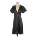 Calypso by Christiane Celle Casual Dress - Wrap: Black Dresses - Women's Size Small